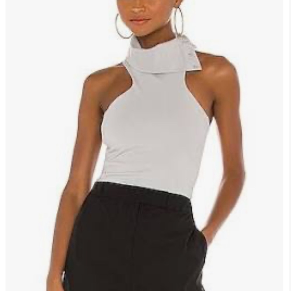 Elegant slate grey Halter Top